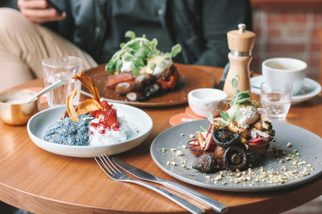 Cooked food platter